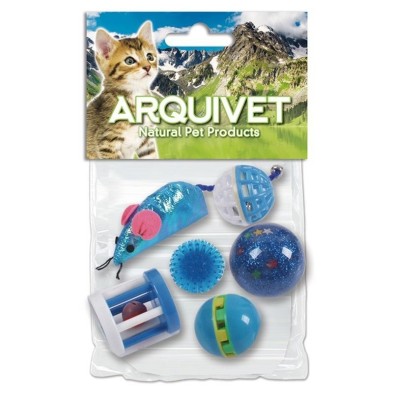 Kit 6 brinquedos para gatos azuis