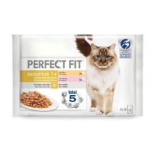 Perfect Fit Pack 4 Pouch Sensitive para Gatos Esterilizados