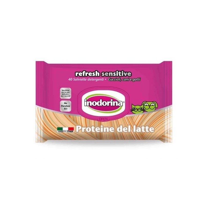 Toalhas Leite de proteína sensível Inodorina 40ud