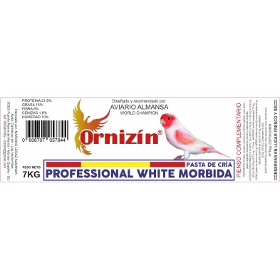 Pasta de Cría Profesional White Mórbida 7 Kg Ornizín