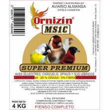 Pienso Superpremium MS1C Aves Silvestres 4 Kg Ornizín