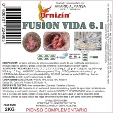 Fusión Vida 6.1 Ornizín Estimuladores de Ceba 2 Kg