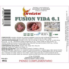 Fusión Vida 6.1 Ornizín Estimuladores de Ceba 4 Kg