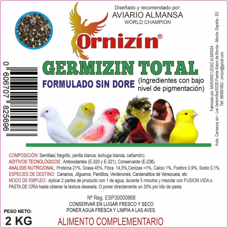 Germizín Total Sin Dore 2 Kg Ornizín