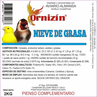 Nieve de Grasa 2 kg Ornizín