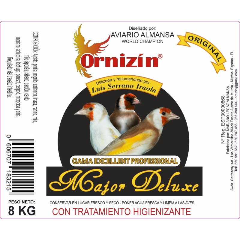 Major Deluxe Mixtura 8 Kg Ornizín