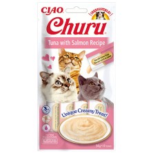 Churu Gato Atum com Salmão 14 gr x 4 Tubos