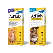 Comprimido mastigável antiparasitário AdTab para gatos