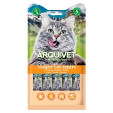 Guloseimas Cremosas para Gatos Frango 5 Envelopes 14 GR