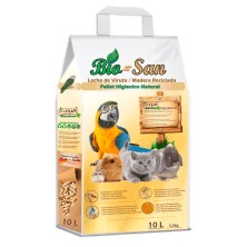 Leito granulado de aparas Bio san (pellets)