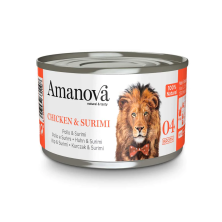 AmaNova 04 Can Gato Caldo Frango e Surimi 70 gr.