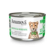 AmaNova 15 Lata Geleia de Sardinha e Camarão para Gato 70 gr.