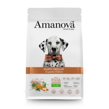 AmaNova Puppy Frango Médio e Quinoa 2 kg.