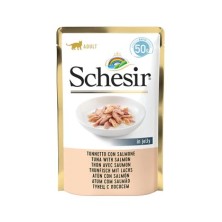 Schesir Cat Pouch Gelatina Atún con Salmón 85 Gr