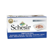 Schesir Dog Atún con Lubina 4x85 Gr en Gelatina