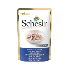 Schesir Cat Pouch Gelatina Atún con Lubina 85 Gr