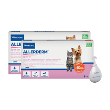 Pipetas Allerderm para pele de cães e gatos pequenos