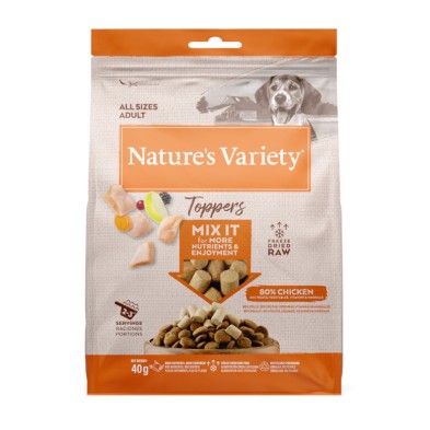 Variedade da Natureza Toppers Frango Liofilizado para cães