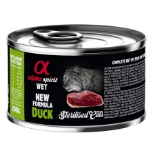 Alpha Spirit Gato Sterilized Pato 200 Gr