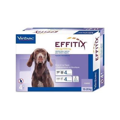 Effitix 4 Pipetas cães de 10-20 Kg