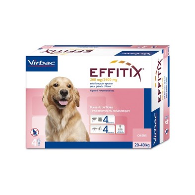 Effitix 4 Pipetas cães 20-40 Kg
