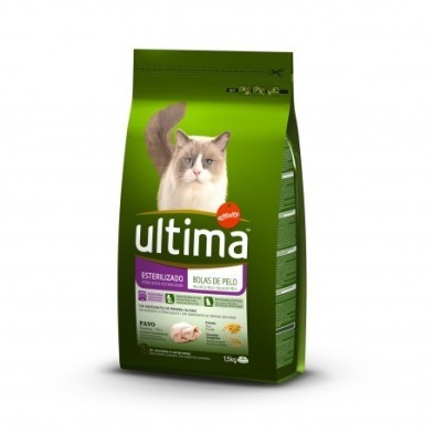 Última Gato Esterilizado Bolas de Pelo 1,5 Kg