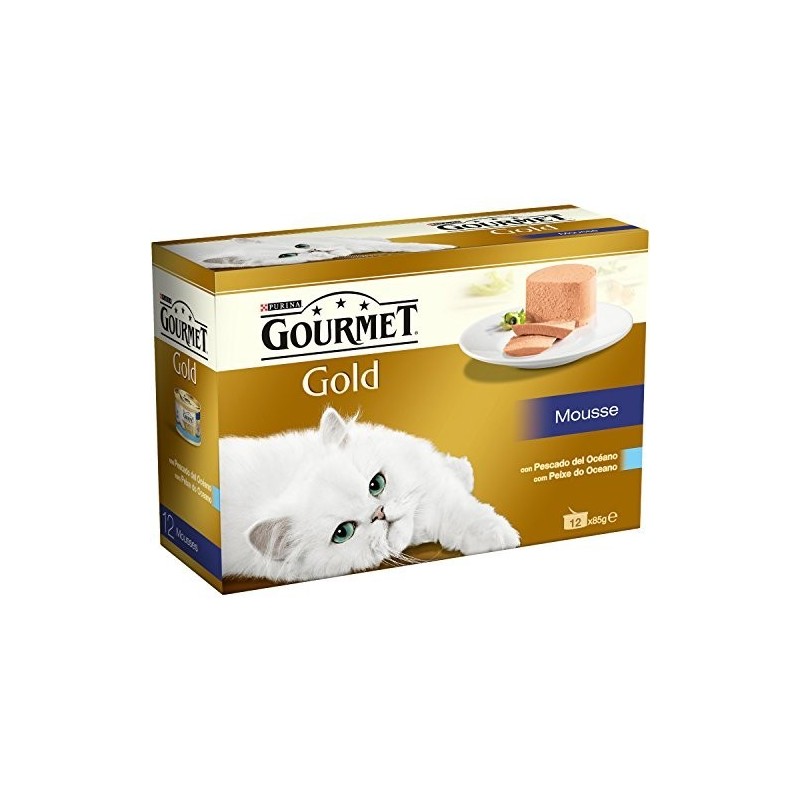 Purina Gourmet Gold Mousse Pescado Océano 12 x 85 g