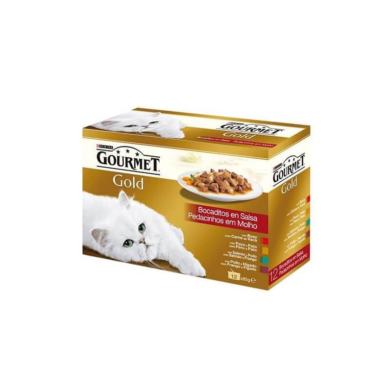 Purina Gourmet Gold Bocados en Salsa Surtido 12 x 85 g