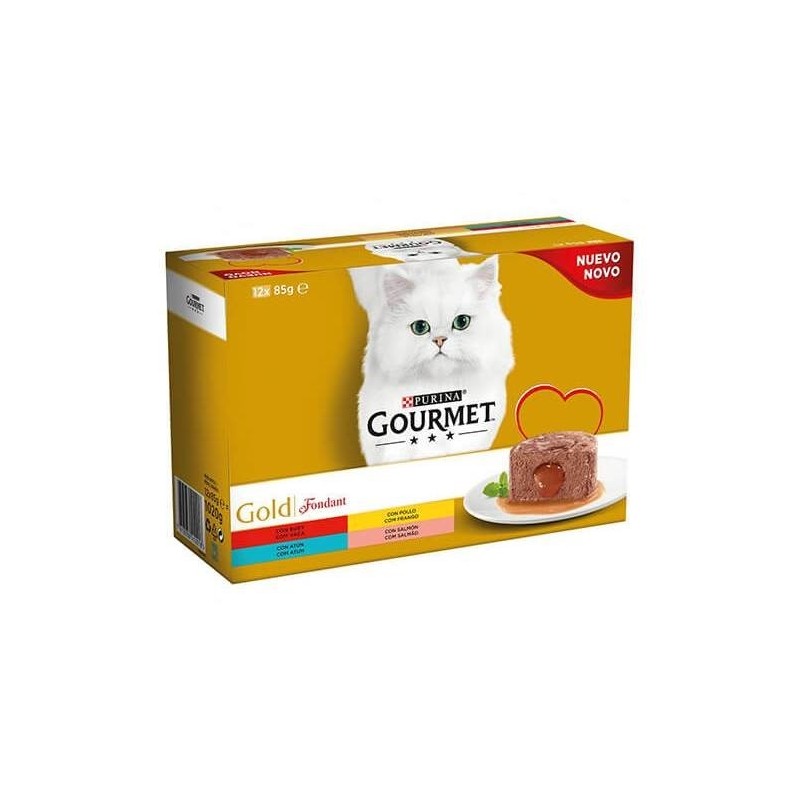 Purina Fondant ouro gourmet sortido 12 x 85 g
