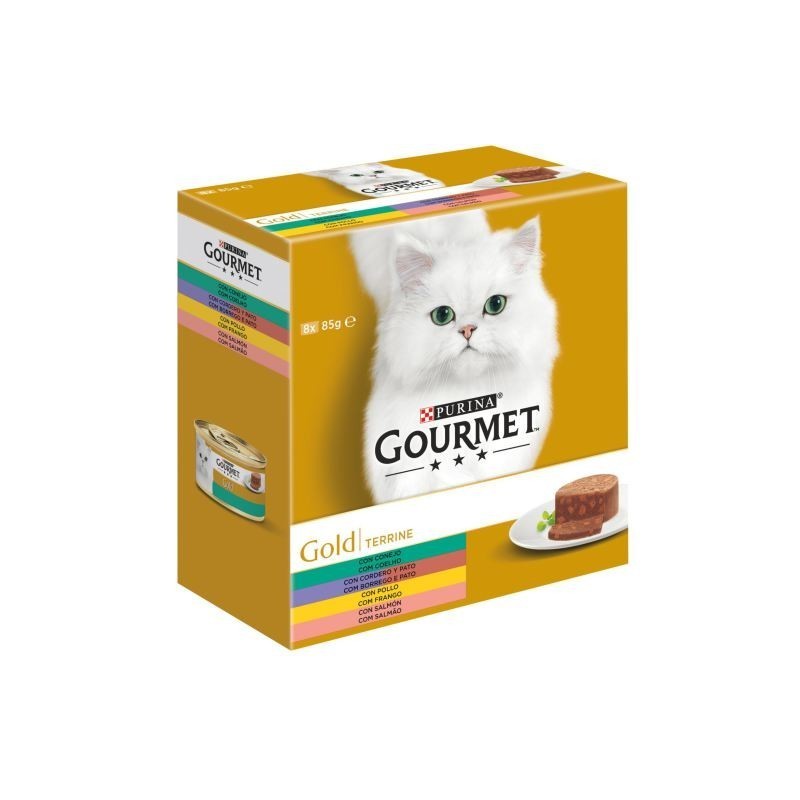 Purina Gourmet Gold Terrine Surtido 8 x 85 gr