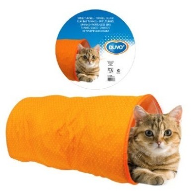 Duvo Túnel Cilíndrico para Gatos Naranja