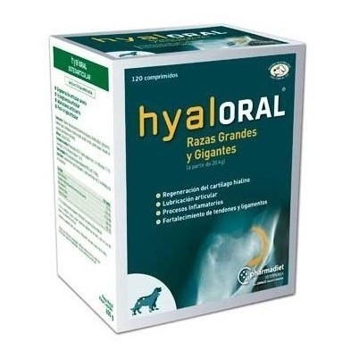 Hyaloral Condroprotector Razas Grandes y Gigantes 120 Comprimidos