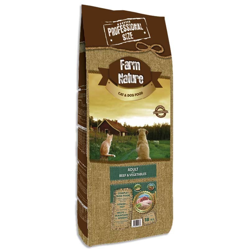 Farm Nature Buey adulto com legumes 18 Kg