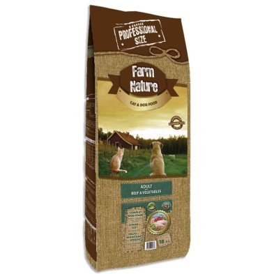 Farm Nature Buey adulto com legumes 18 Kg