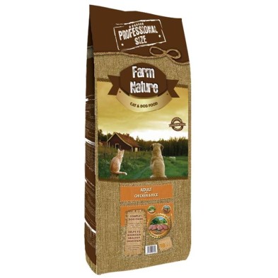 Farm Nature Frango adulto e arroz 18 Kg