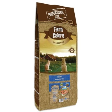 Farm Nature Salmão adulto e arroz 18 Kg