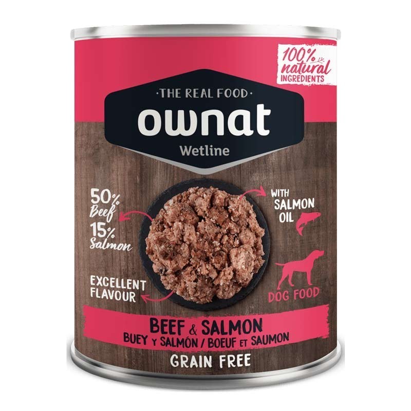 Ownat Buey y Salmón Lata para Perros 400 Gr