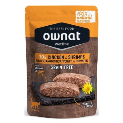 Ownat Frango e Camarão Sachê para Gatos 85 Gr Ownat Frango e Camarão Sachê para Gatos 85 Gr
