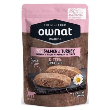 Ownat Kitten Salmón y Pavo Pouch para Gatos 85 Gr