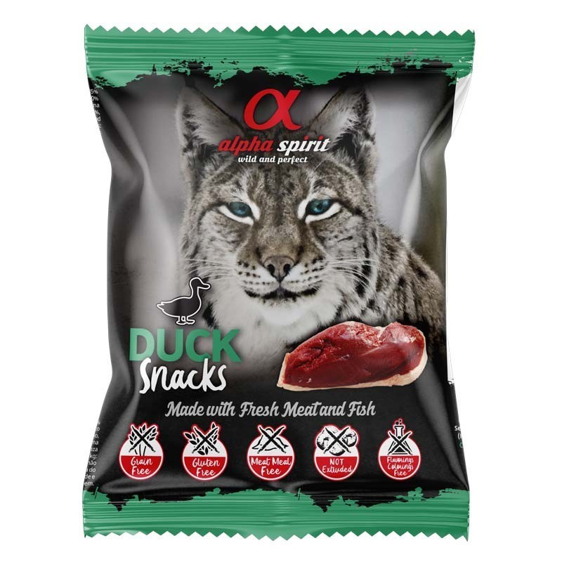 Alpha Spirit Petisco para Gato Pato 50 Gr