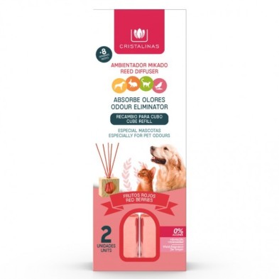 Recambio 2 uds mascotas 30 Ml Cristalinas Frutos Rojos