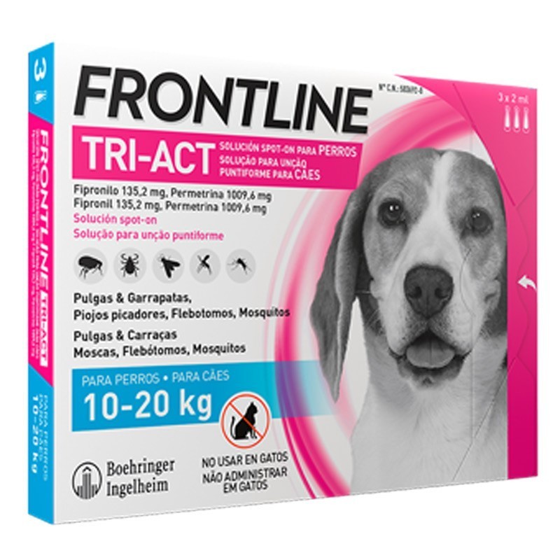 Frontline Tri-Act 10-20 Kg. 3 Pipetas